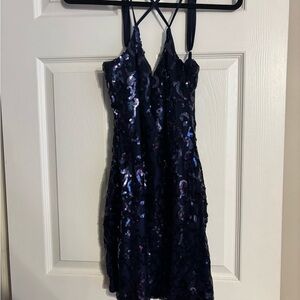 Navy Sequin Dress